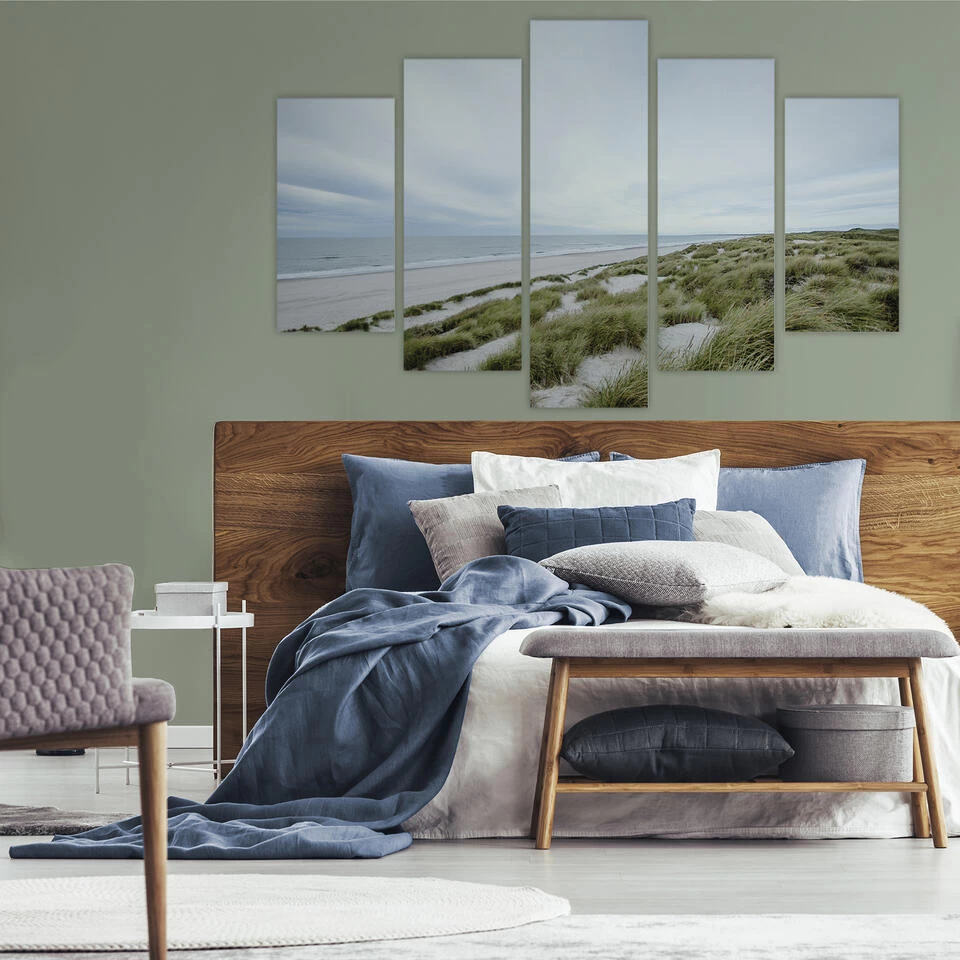 Art For The Home - Canvas Set Van 5 - Beach View - 100x150cm 3 Art For The Home - Canvas Set Van 5 - Beach View - 100x150cm - Afbeelding 3