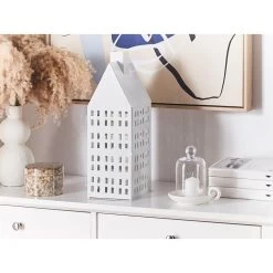 Beliani Windlichtzuilen DOLOK - Wit Ijzer -Home Decoration Store 1000057084 0103