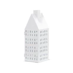 Beliani Windlichtzuilen DOLOK - Wit Ijzer