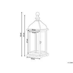 Beliani Windlichtzuilen SAMAR - Wit Ijzer -Home Decoration Store 1000057085 0102