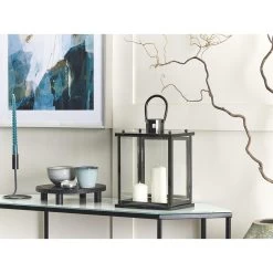 Beliani Windlichtzuilen TENERIFE - Zwart Rvs -Home Decoration Store 1000057086 0103