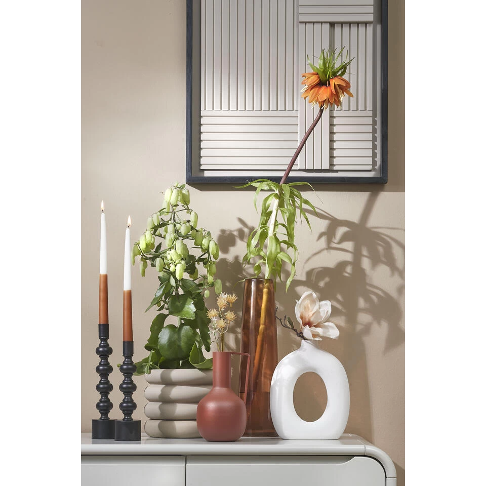 Mica Decorations Gardo Kandelaar - H26 X Ø6 Cm - Zwart 3 Mica Decorations Gardo Kandelaar - H26 X Ø6 Cm - Zwart - Afbeelding 3