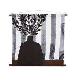 In The Mood Collection Muurdecoratie Bloemen - L98 X B90 Cm - Zwart