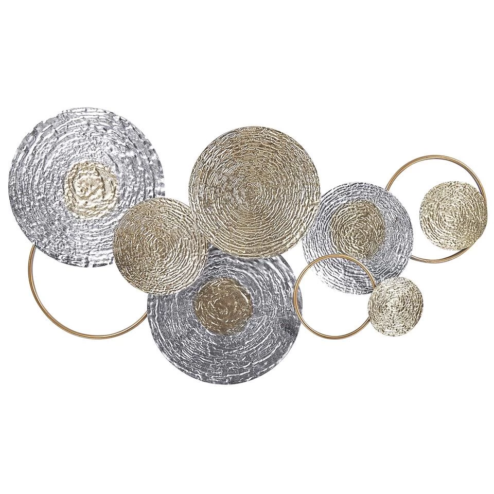 Beliani Wanddecoratie VANADIUM - Zilver Ijzer 1 Beliani Wanddecoratie VANADIUM - Zilver Ijzer