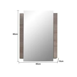 Hioshop Spiegelkast CampusBad Mdf - 1 Deurs - Eiken Decor -Home Decoration Store 1000062599 0110