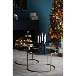 Kandelaar Olivier - Zwart - 25,5x21,5x28cm -Home Decoration Store 1000063117 0111