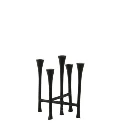 Kandelaar Olivier - Zwart - 25,5x21,5x28cm