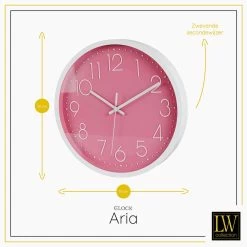 LW Collection Keukenklok Aria Roze 30cm -Home Decoration Store 1000064236 0102