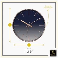 LW Collection Keukenklok Tyler 30cm -Home Decoration Store 1000064242 0102