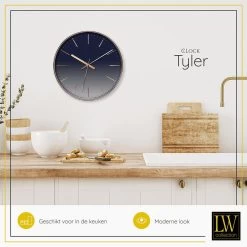 LW Collection Keukenklok Tyler 30cm -Home Decoration Store 1000064242 0103