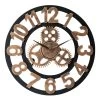 LW Collection Wandklok Levi Brons Cijfers 40cm