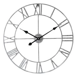 LW Collection Wandklok Olivier Zilver 60cm