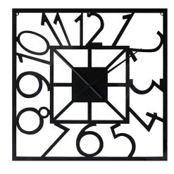 LW Collection Wandklok Senna Zwart 60cm