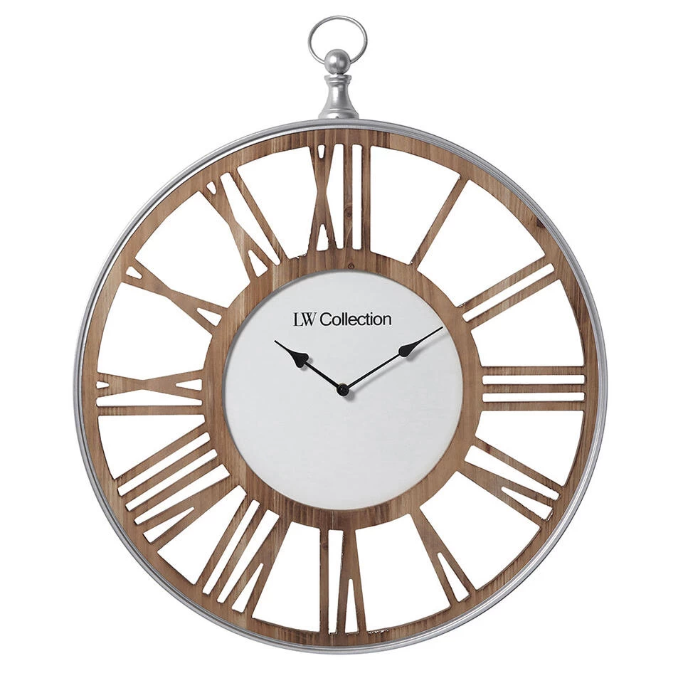 LW Collection Wandklok Tristan Hout 60cm 1 LW Collection Wandklok Tristan Hout 60cm