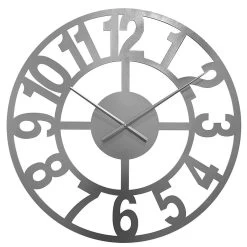 LW Collection Wandklok Jannah Zilver 60cm