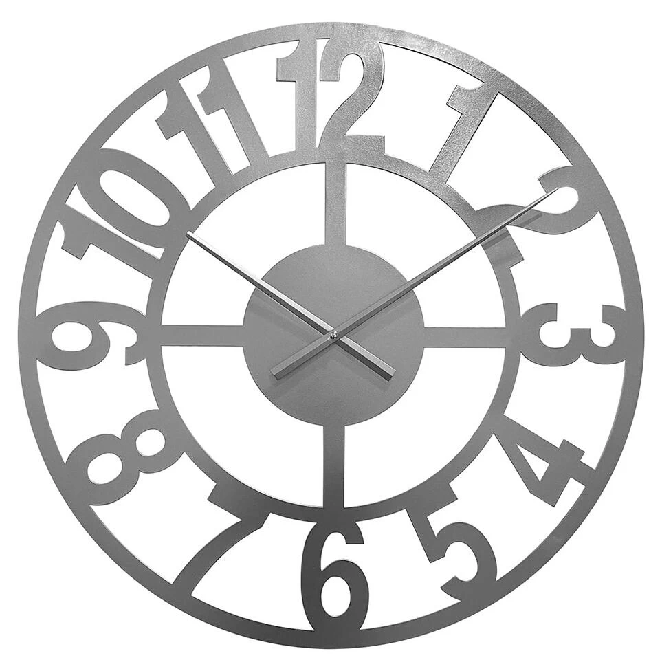 LW Collection Wandklok Jannah Zilver 60cm 1 LW Collection Wandklok Jannah Zilver 60cm