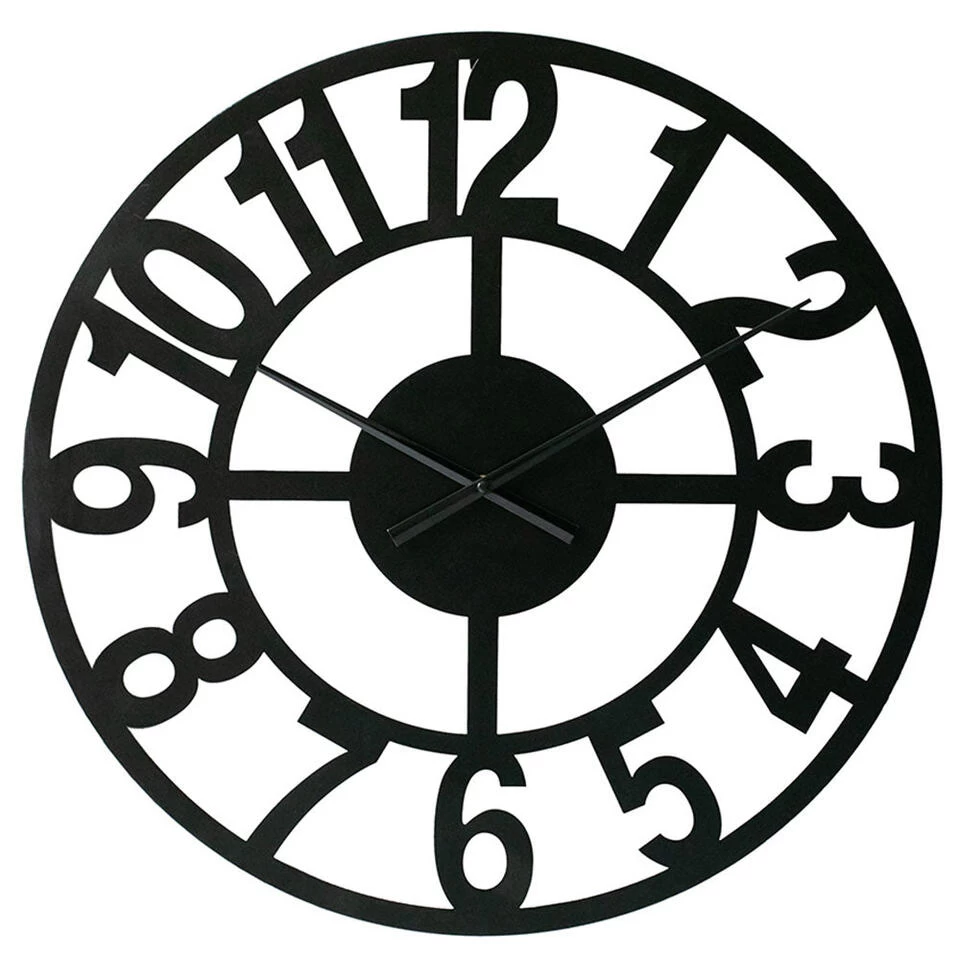 LW Collection Wandklok XL Jannah Zwart 80cm 1 LW Collection Wandklok XL Jannah Zwart 80cm