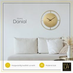 LW Collection Wandklok Danial Goud 60cm 7 LW Collection Wandklok Danial Goud 60cm -Home Decoration Store 1000064324 0103