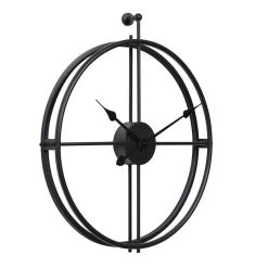 LW Collection Wandklok Alberto Zwart 52cm