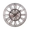 LW Collection Wandklok Radar Carmen Zilver 60cm Bewegende Tandwielen