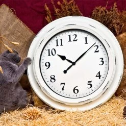 LW Collection Wandklok Nikki1 53cm - Muurklok Wit -Home Decoration Store 1000064351 0102