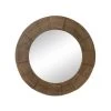 LW Collection Wandspiegel Bruin Rond 80x80 Cm Hout