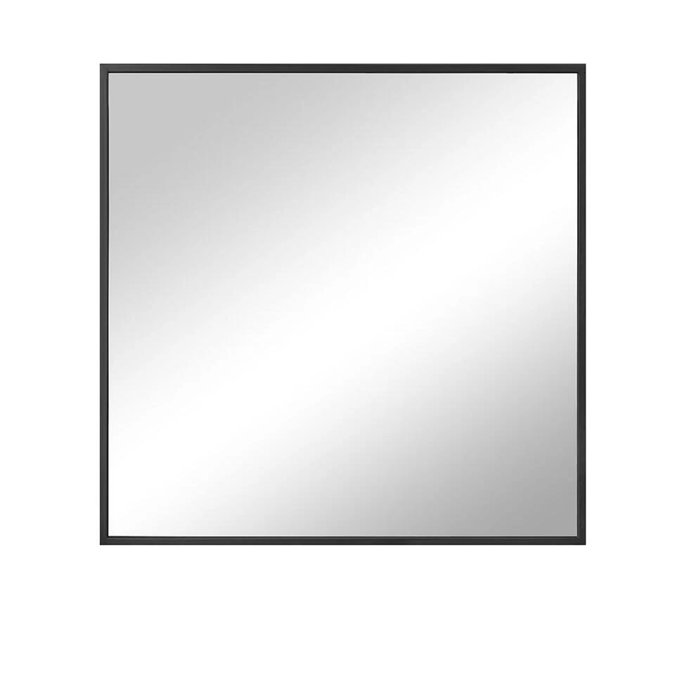 LW Collection Wandspiegel Zwart Vierkant 80x80 Cm Metaal 1 LW Collection Wandspiegel Zwart Vierkant 80x80 Cm Metaal