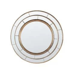 Beliani Wandspiegel BELCHITE - Goud Synthetisch Materiaal, Glas