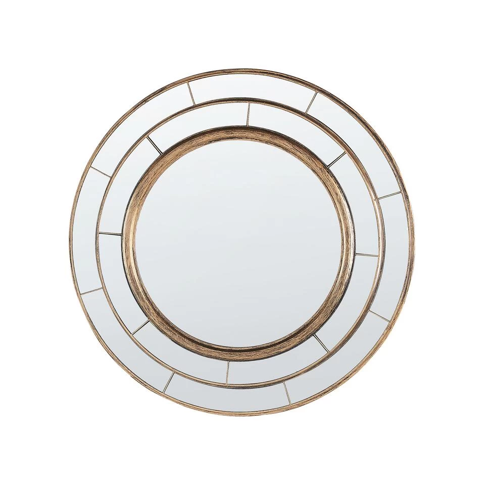 Beliani Wandspiegel BELCHITE - Goud Synthetisch Materiaal, Glas 1 Beliani Wandspiegel BELCHITE - Goud Synthetisch Materiaal, Glas