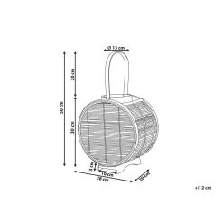 Beliani Lantaarn BISTAL - Natuurlijk Rotan -Home Decoration Store 1000064790 0102