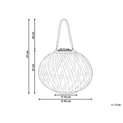 Beliani Lantaarn BESAH - Natuurlijk Bamboehout -Home Decoration Store 1000064792 0102