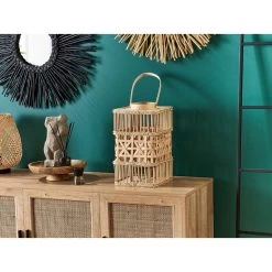 Beliani Lantaarn LUMBIS - Natuurlijk Bamboehout -Home Decoration Store 1000064793 0103