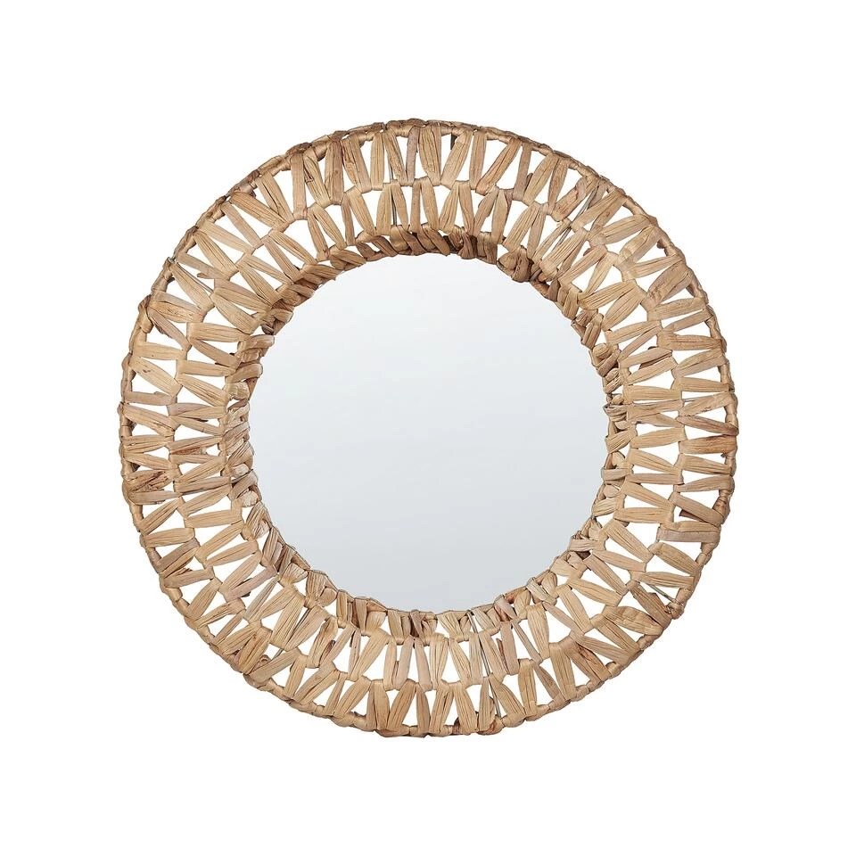 Beliani Wandspiegel SABAOI - Natuurlijk Waterhyacinth 1 Beliani Wandspiegel SABAOI - Natuurlijk Waterhyacinth