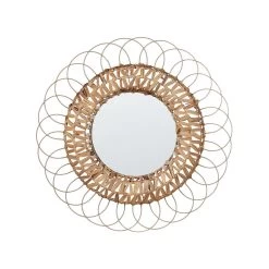 Beliani Wandspiegel PAMOL - Natuurlijk Waterhyacinth