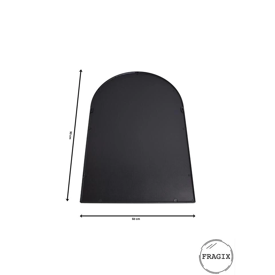 Fragix Ark Wandspiegel - Zwart Metaal - 60x90 4 Fragix Ark Wandspiegel - Zwart Metaal - 60x90 - Afbeelding 4