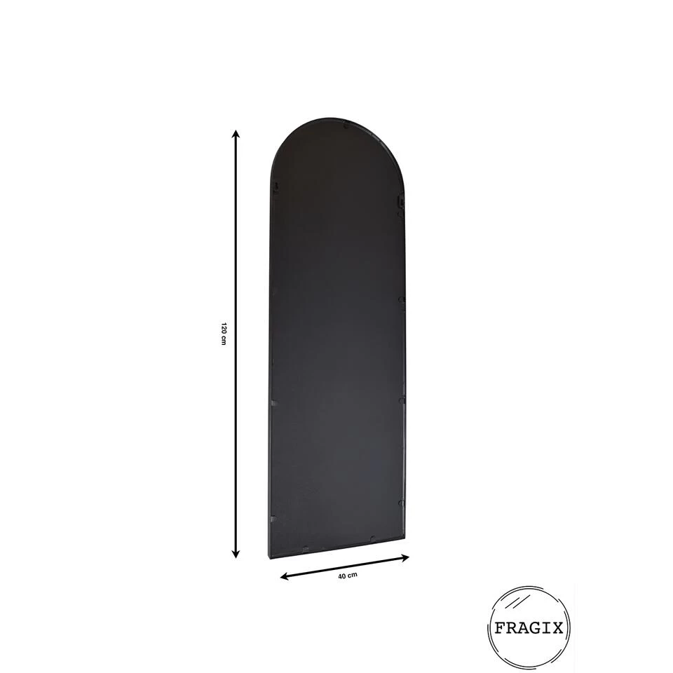 Fragix Ark Wandspiegel - Zwart Metaal - 120x40 4 Fragix Ark Wandspiegel - Zwart Metaal - 120x40 - Afbeelding 4