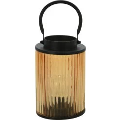 Merkloos Lantaarn Windlicht - LED - Metaal - Warm Wit Licht - 12,5 X 16,5 Cm