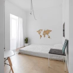 MiMi Innovations Luxe Houten Wereldkaart - Muurdecoratie - 130x78 Cm - Bruin -Home Decoration Store 1000066967 0103