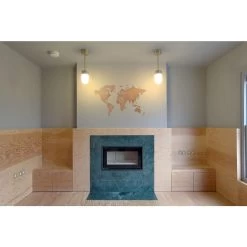 MiMi Innovations Luxe Houten Wereldkaart - Muurdecoratie - 90x54 Cm - Bruin -Home Decoration Store 1000066968 0102