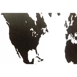 MiMi Innovations Luxe Houten Wereldkaart - Muurdecoratie - 180x108 Cm - Zwart -Home Decoration Store 1000066972 0102