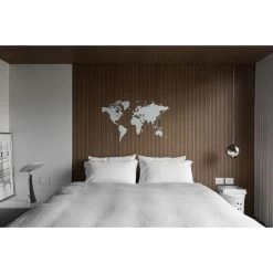 MiMi Innovations Luxe Houten Wereldkaart - 130x78 Cm - Wit -Home Decoration Store 1000066981 0103