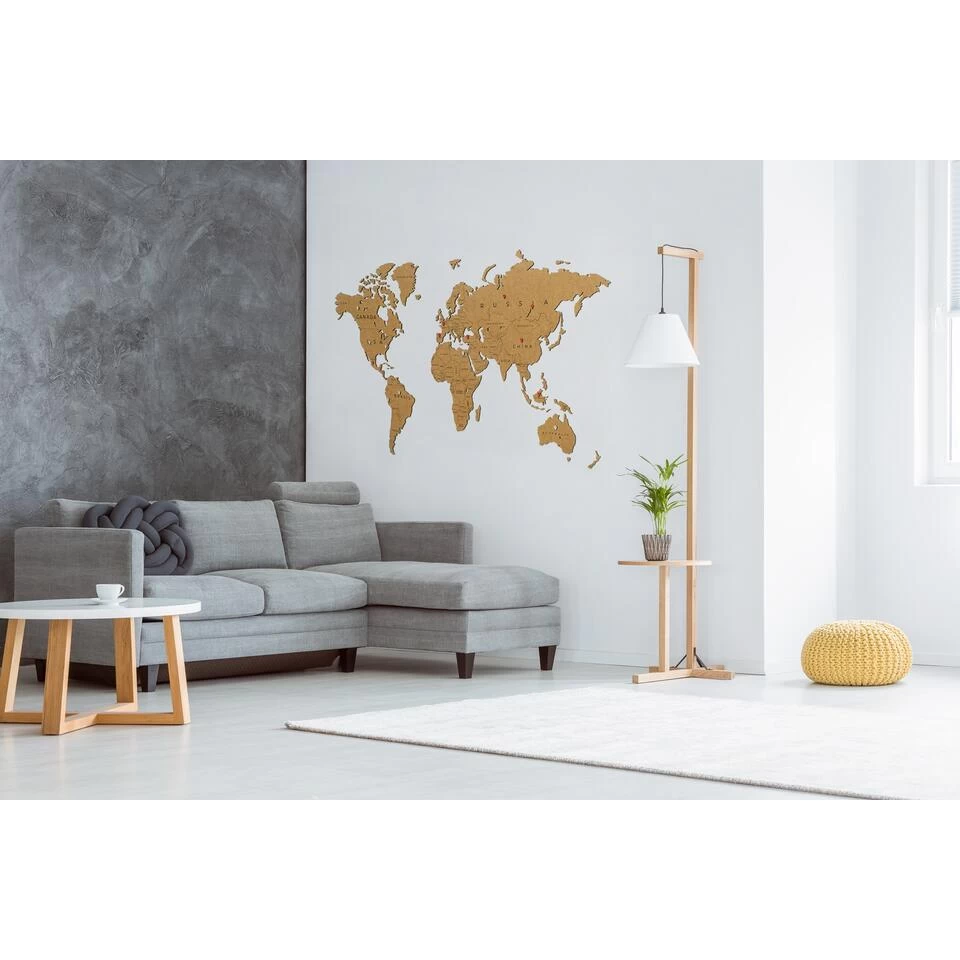 MiMi Innovations Luxe Houten Wereldkaart - True Puzzel - 150x90 Cm - Bruin 3 MiMi Innovations Luxe Houten Wereldkaart - True Puzzel - 150x90 Cm - Bruin - Afbeelding 3