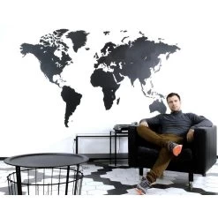 MiMi Innovations Giant Houten Wereldkaart - 280x170 Cm - Zwart 6 MiMi Innovations Giant Houten Wereldkaart - 280x170 Cm - Zwart -Home Decoration Store 1000066988 0102