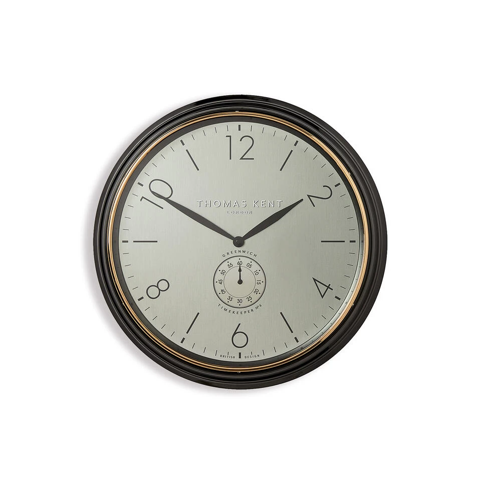 Giga Meubel Wandklok Ø76cm Timekeeper - Goud & Zwart - Metaal 1 Giga Meubel Wandklok Ø76cm Timekeeper - Goud & Zwart - Metaal