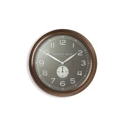 Giga Meubel Wandklok Ø50cm Timekeeper - Zwart & Bruin - Metaal