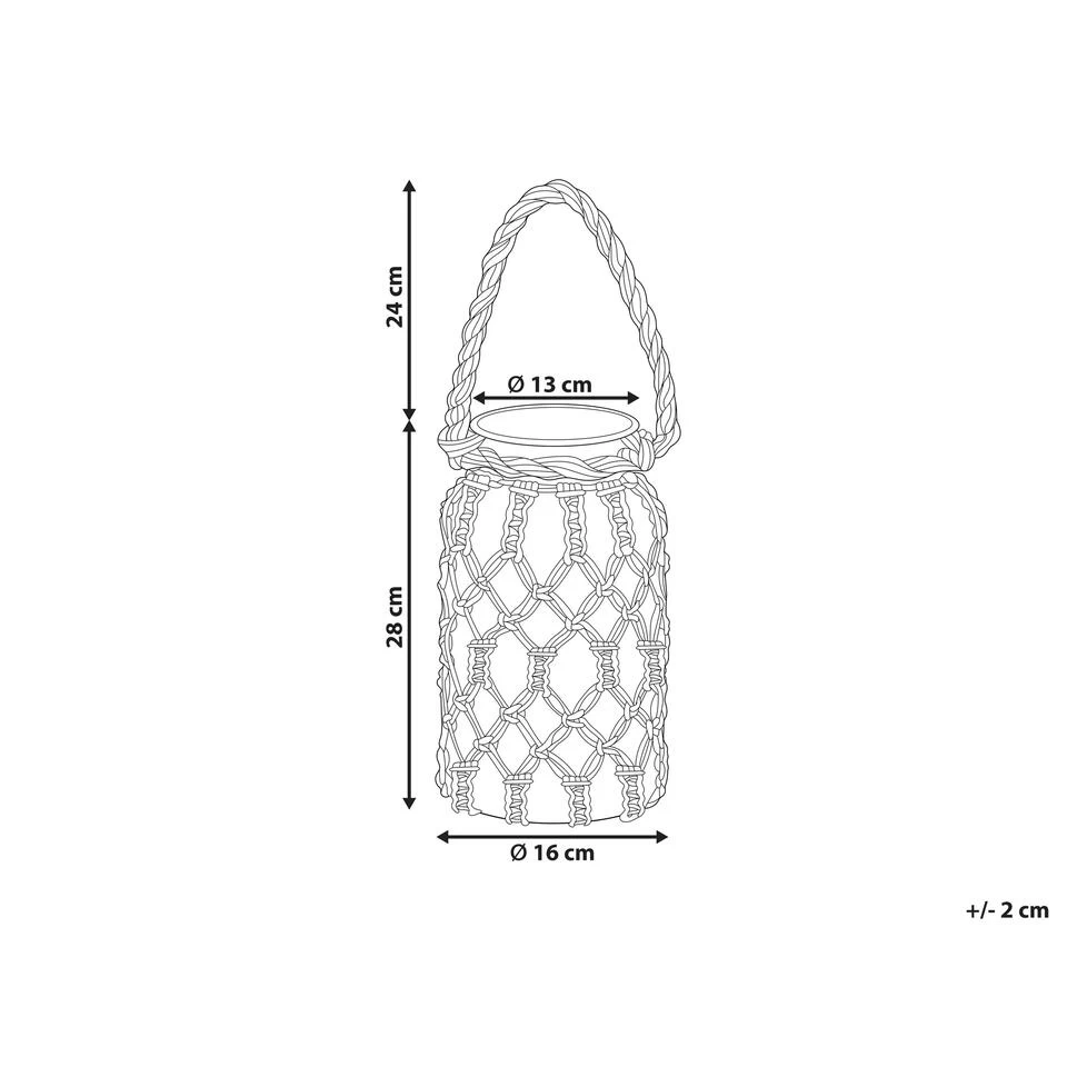 Beliani Lantaarn JALEBI - Wit Glas 3 Beliani Lantaarn JALEBI - Wit Glas - Afbeelding 3