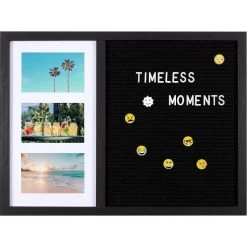 Henzo Letterbord - Collagelijst Voor 3 Foto's Plus Tekst - Zwart