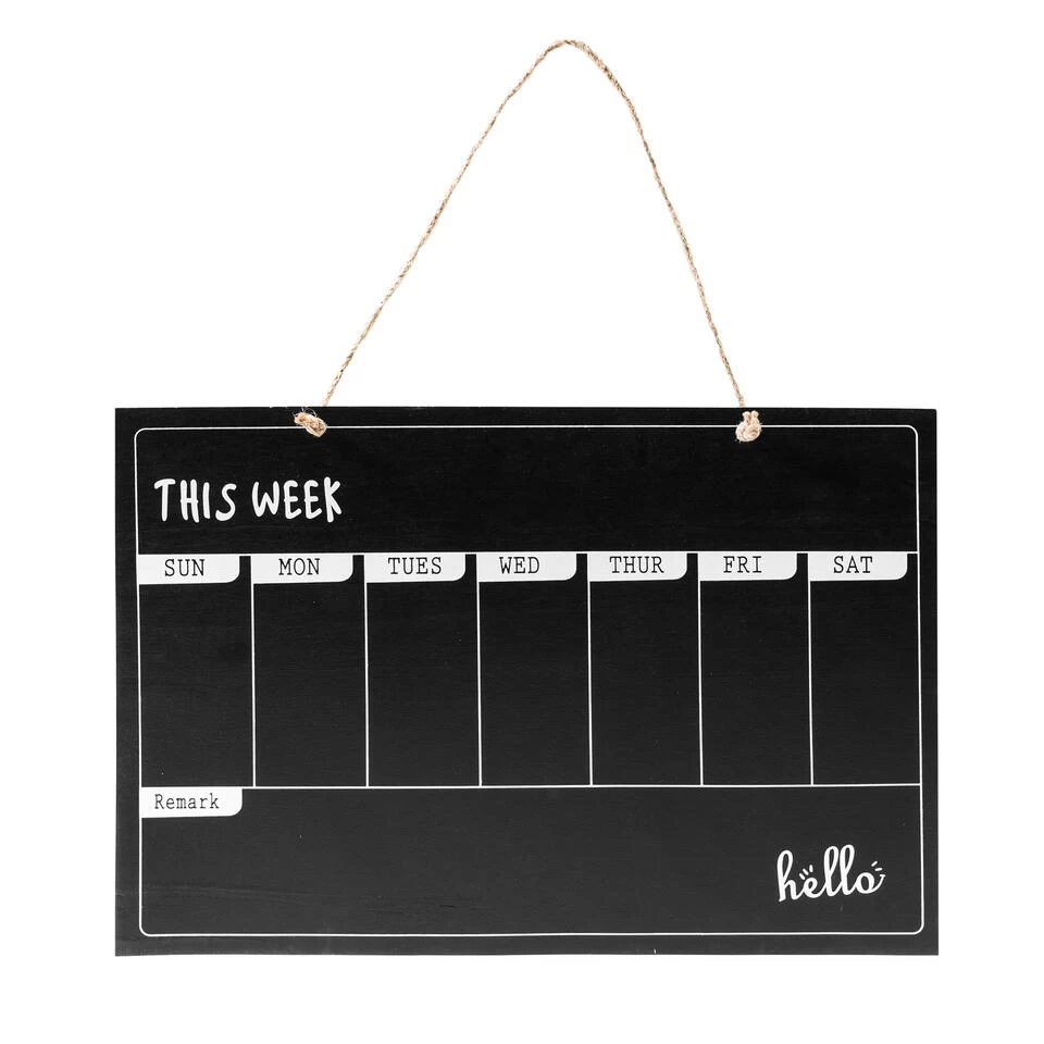 QUVIO Memobord Krijt Met Weekagenda 1 QUVIO Memobord Krijt Met Weekagenda