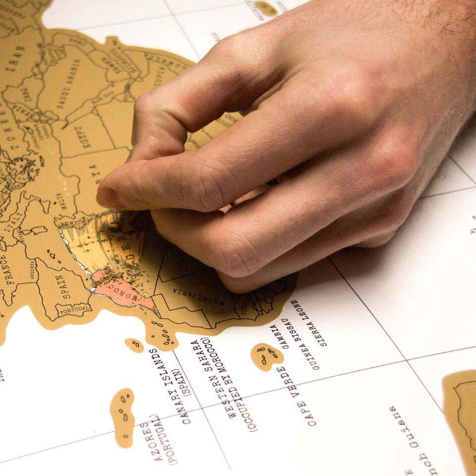 Aretica Wereld Kraskaart (Scratch Map) Wit 88 X 52 Cm 3 Aretica Wereld Kraskaart (Scratch Map) Wit 88 X 52 Cm - Afbeelding 3