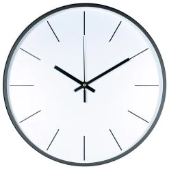 QUVIO Basic Wandklok Wit Met Zwart Frame -Home Decoration Store 1000071647 0102